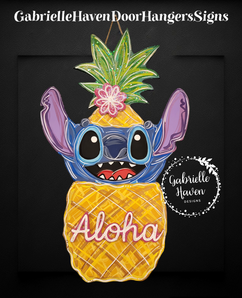 Lilo & Stitch Pineapple Pattern Sticker for Sale by ThompsonBeauty