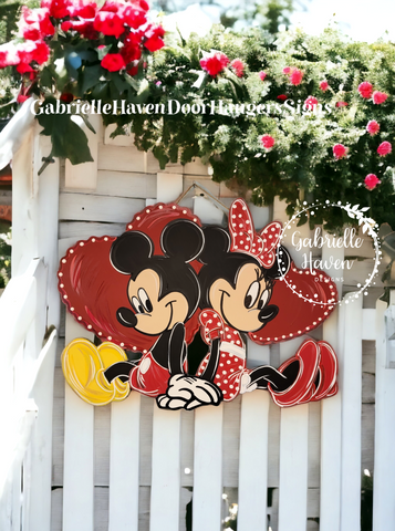 Mickey Minnie Ruffle Heart