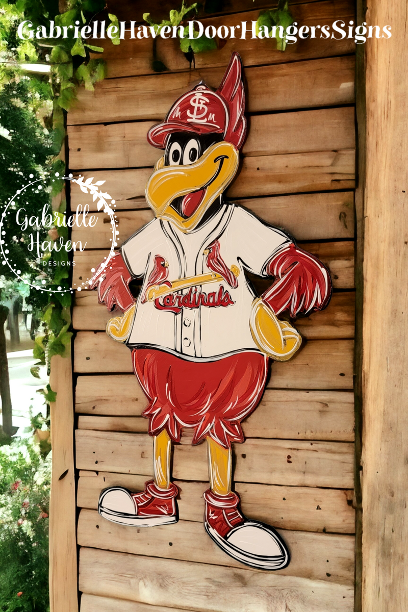 Red St. Louis Cardinals 22'' x 21'' 3D Mascot Sign