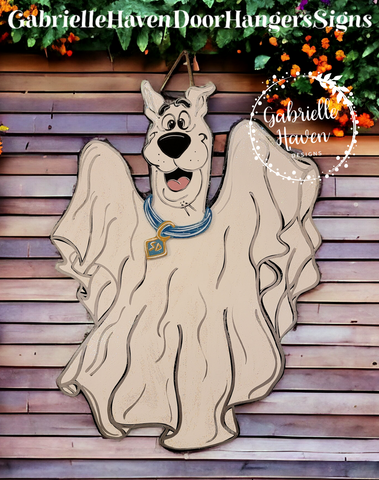 LARGE 34" Scooby Halloween Ghost with 3D collar