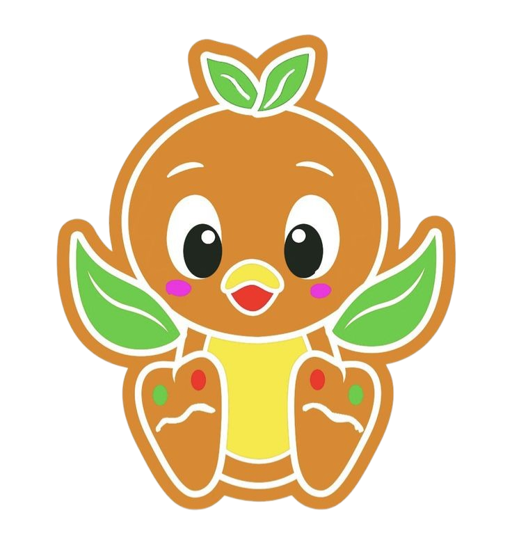 Orange Bird, Orange Bird Figment, Orange Bird Door Decor, Orange