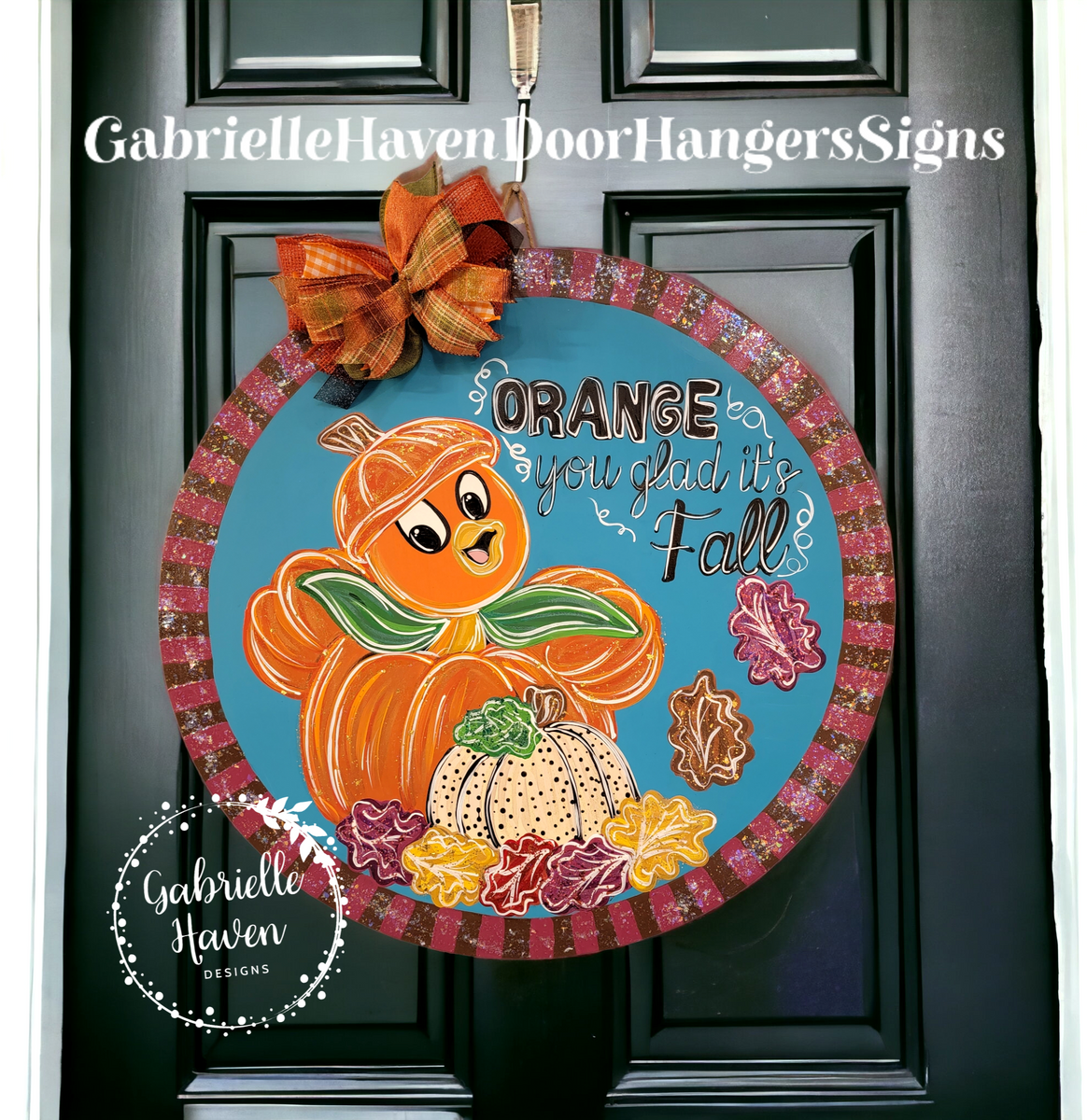 Orange Bird, Orange Bird Fall Autumn, Orange Bird Door Sign, Orange Bird  painting, Orange Bird wood sign, Orange Bird door hanger, Orange Bird Fall,  Orange you glad it's fall, Orange Bird Figment