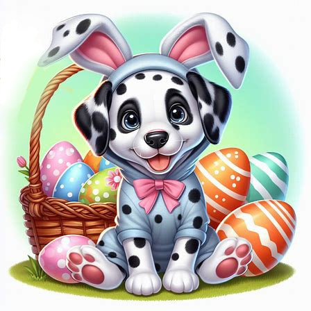Dalmatian Puppy Easter, 22"