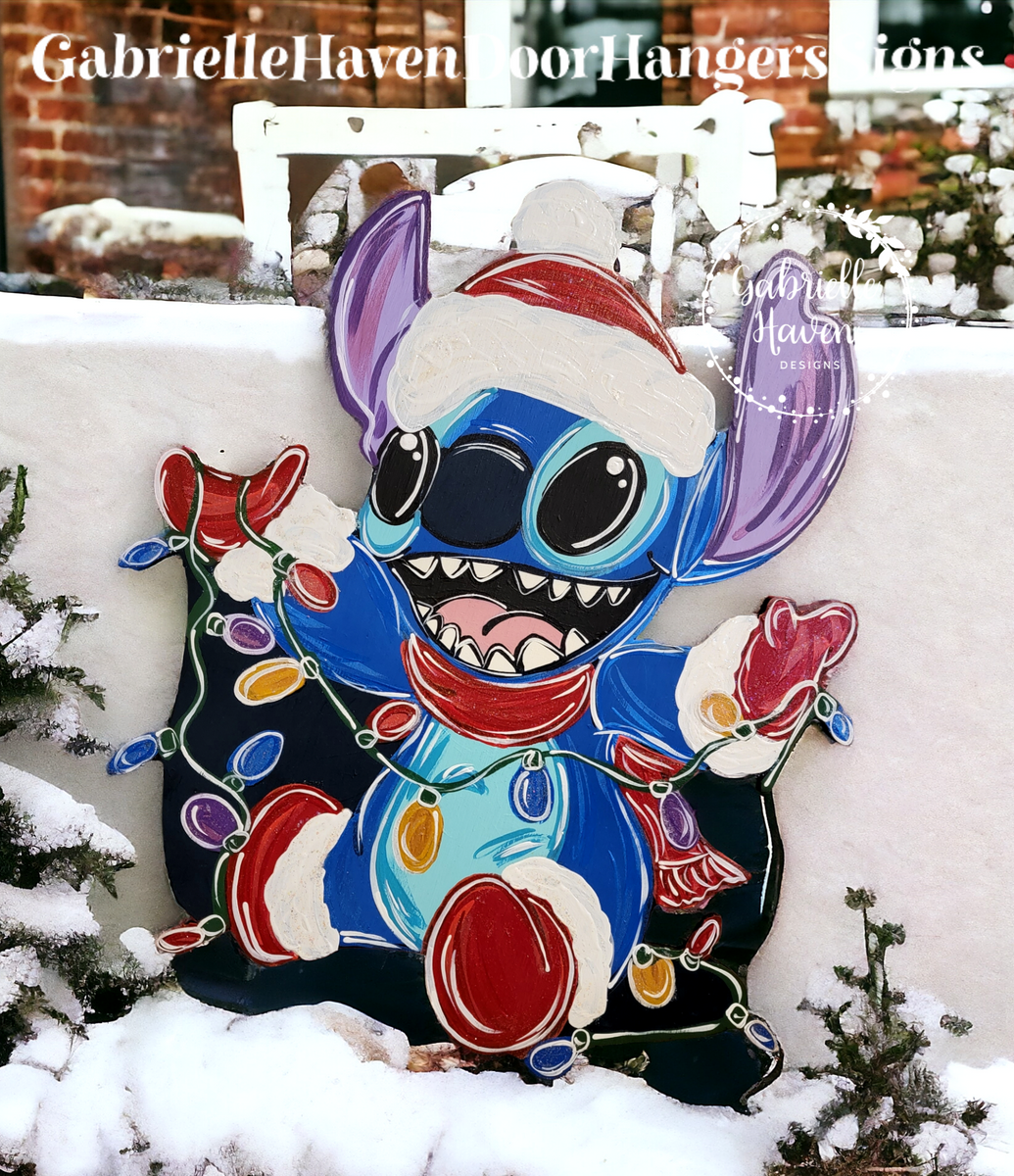 Womens Disney Lilo Stitch Christmas Stitch Santa Claus Ornament by Clemeq  Ned - Fine Art America