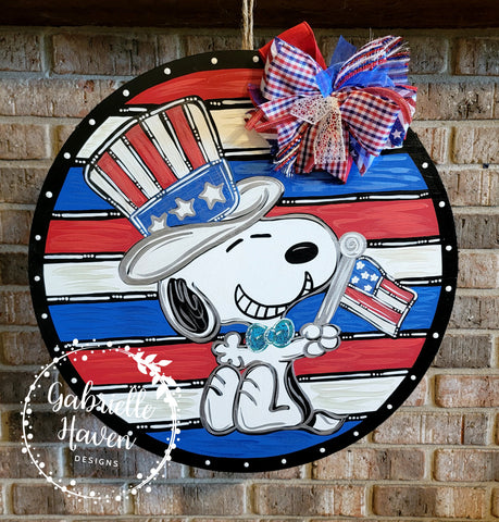Patriotic Striped Snoopy Uncle Sam Hat