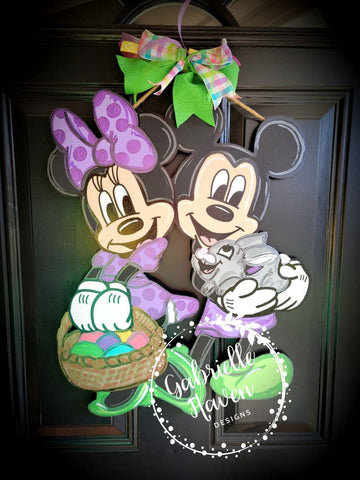 Easter Mickey and Minnie, 22"