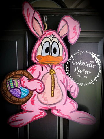 Easter Bunny Duck Door Hanger or Sign