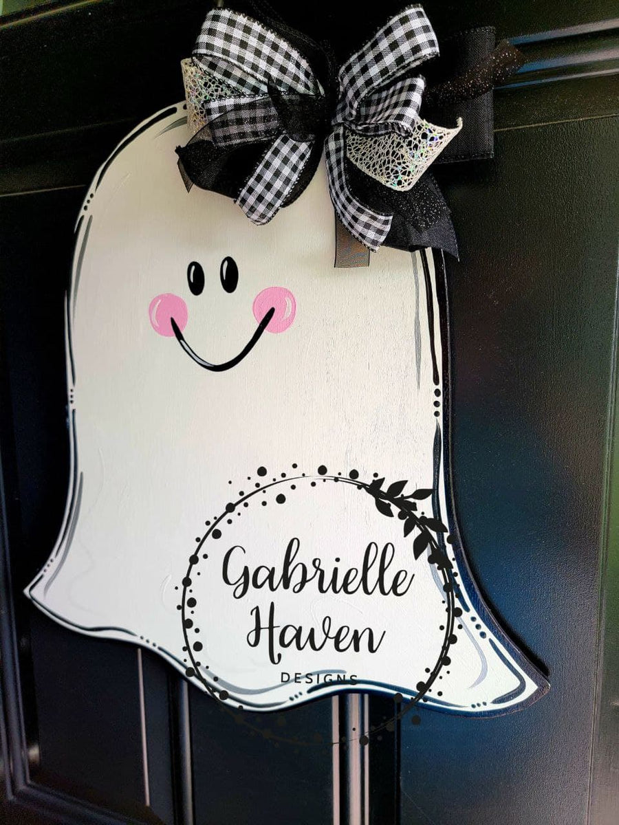 Holy Ghost Door Hanger, Christian Door Hanger, Christian Halloween Door Hanger, Cute Ghost Door store Hanger, Ghost Door Hanger