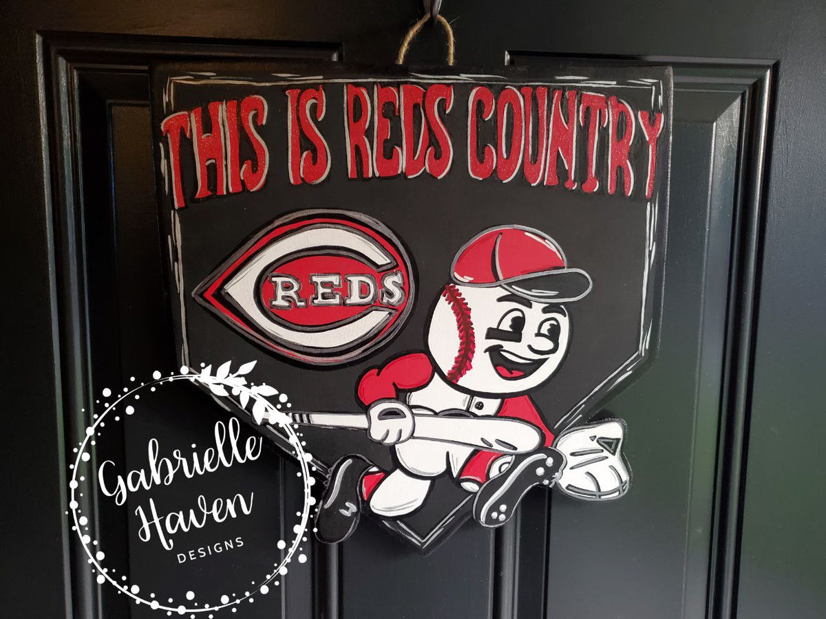 Cincinnati Reds Wood Sign Reds Baseball Ohio Man Cave 