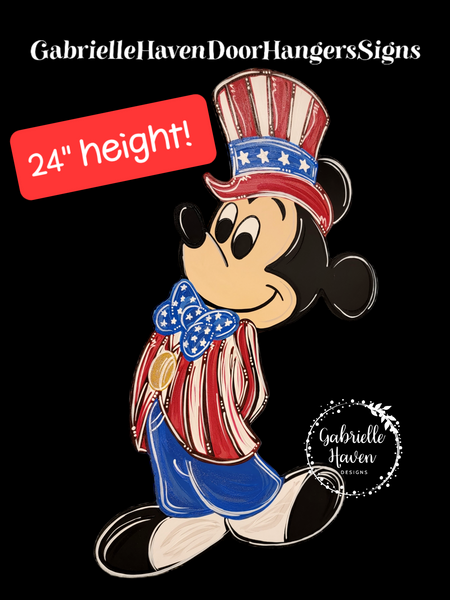 Mickey Uncle Sam Outfit, 24" height