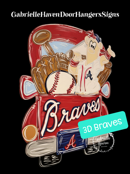 Atlanta Braves Baseball Truck, 3D Braves