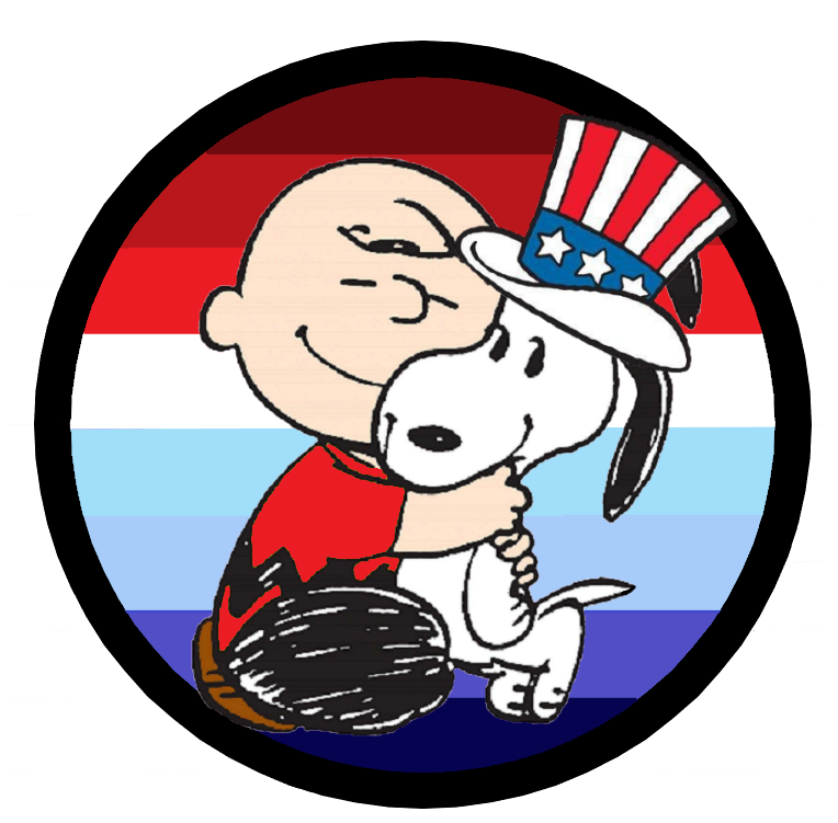 Charlie Brown & Snoopy Patriotic Stripes