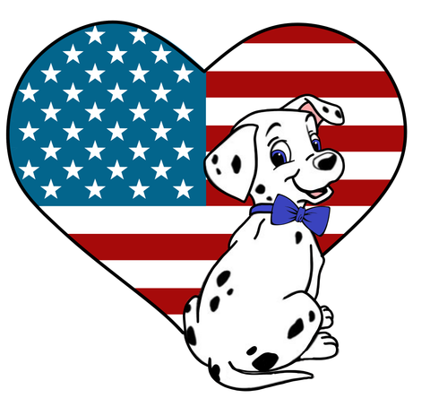 Patriotic Dalmatian Heart