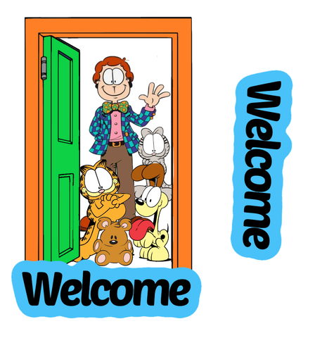 Garfield & Friends 3D Welcome Sign