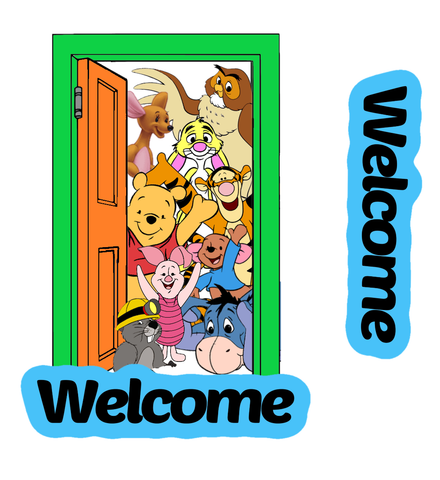 Winnie the Pooh & Friends Welcome 3D Sign