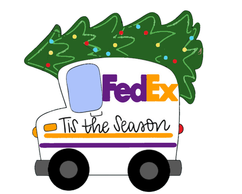 Fed Ex Christmas Truck Ornament