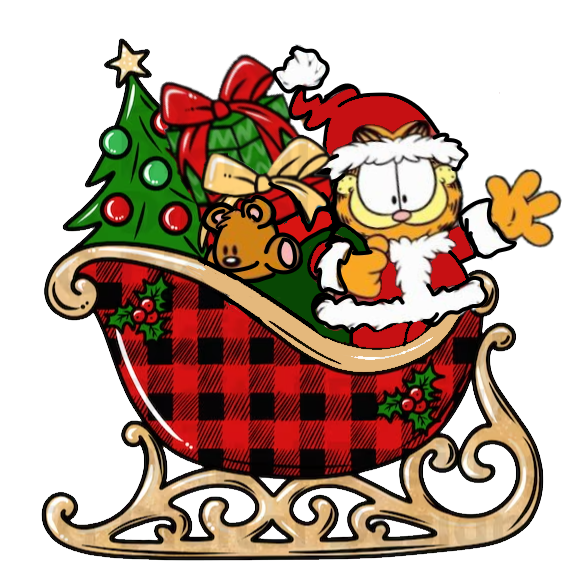 Garfield Christmas Santa Sleigh