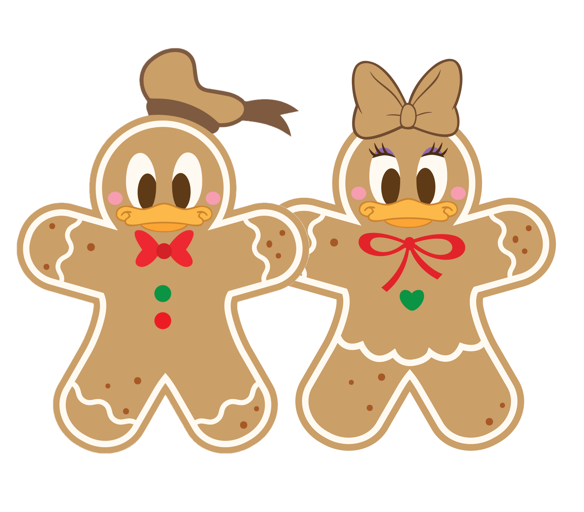 Gingerbread Daisy & Donald