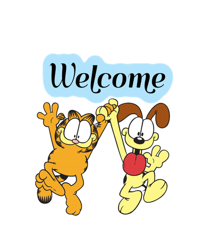 Garfield & Odie Welcome Sign