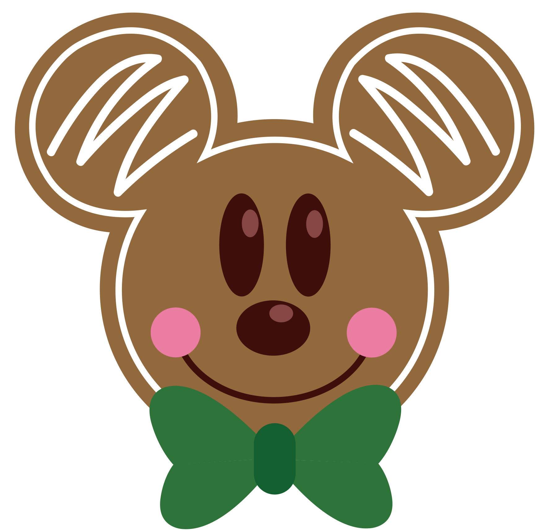 Mickey Gingerbread Head Ornament