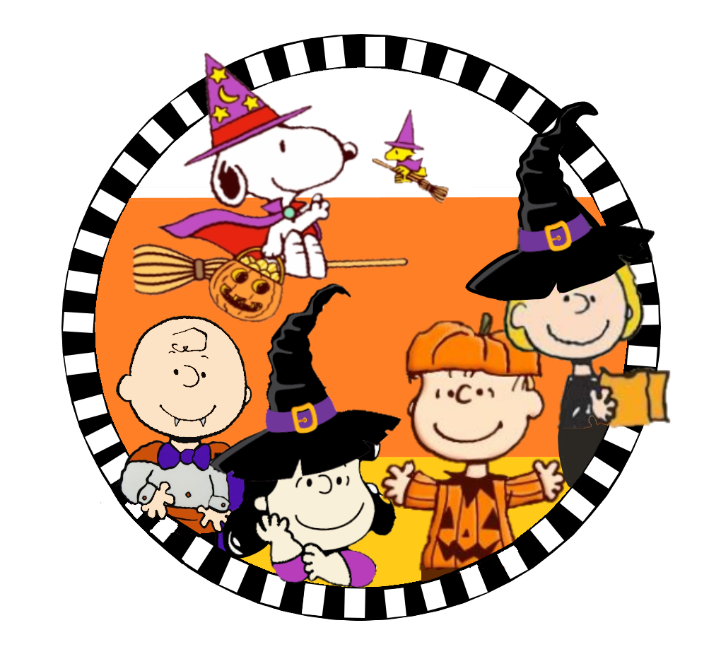 Peanuts Halloween, Candy Corn Striped Background