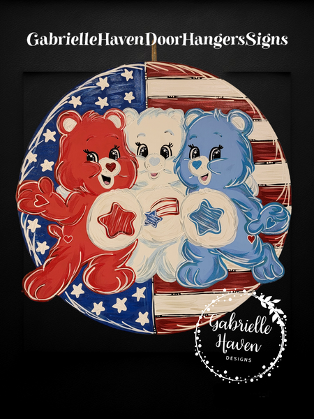 Patriotic Care Bears Trio Round