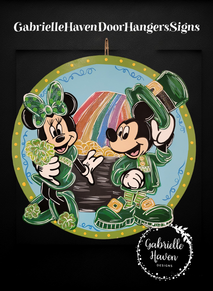 Mickey & Minnie Leprechauns