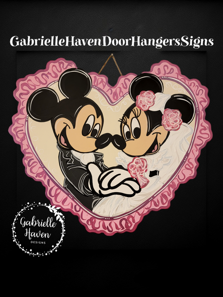 Mickey Minnie Wedding Heart