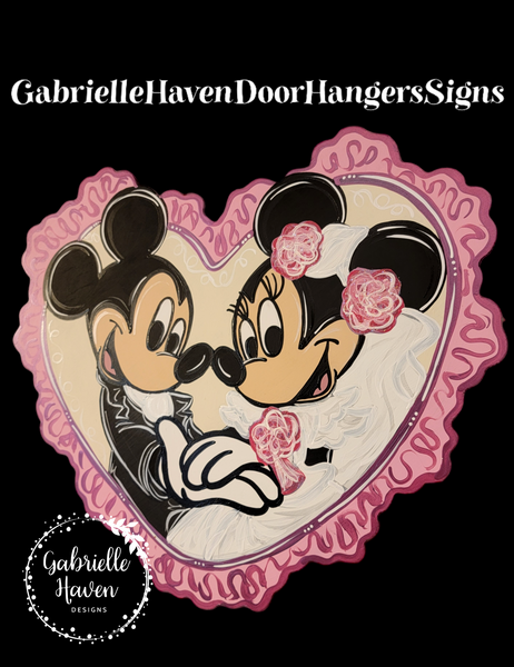 Mickey Minnie Wedding Heart