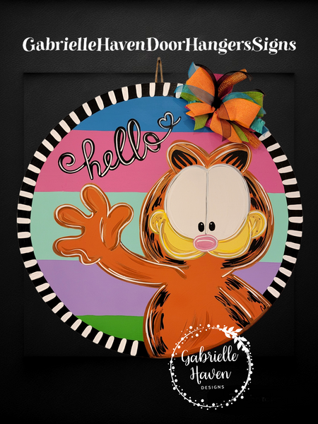 Garfield "Hello" Colorful Stripes
