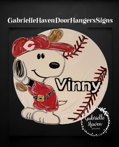 Snoopy Baseball with 3D personalization