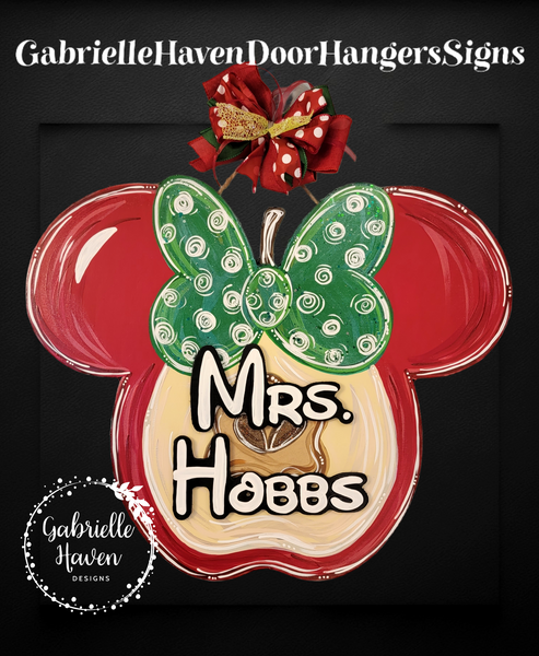 Minnie Teacher Apple Core