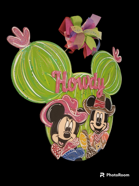 Mickey & Minnie Cowboy Cactus "Howdy"