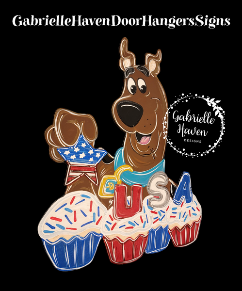 Scooby Patriotic USA Cupcakes