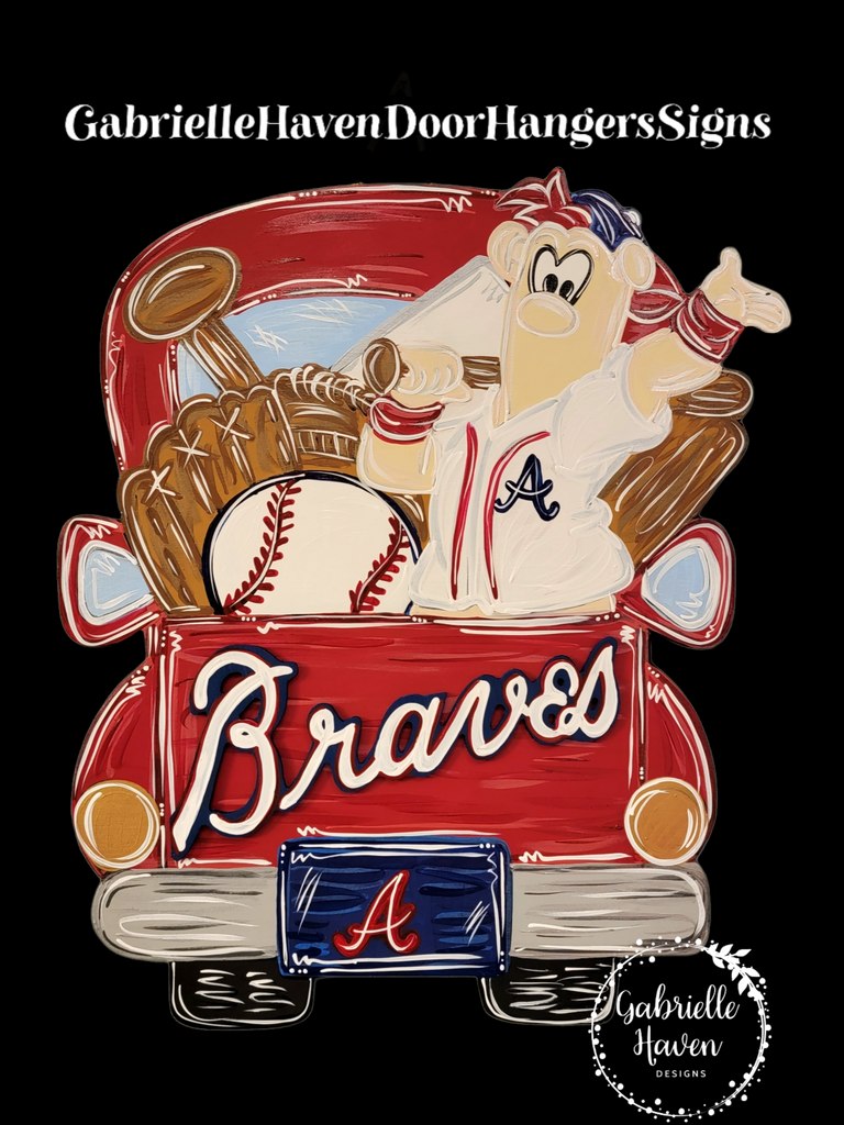 Blooper, Atlanta Braves Blooper Baseball Door Hanger Front Door Sign Decor,  Baseball Door Hanger, Baseball Door Decor, Atlanta Braves Sign, Mascot