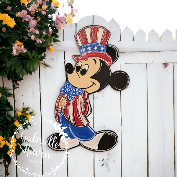 Mickey Uncle Sam Outfit, 24" height