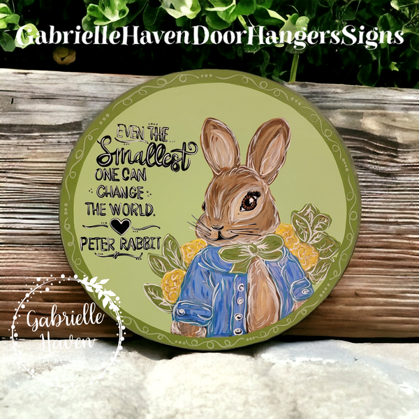 Peter Rabbit Baby Nursery Sign