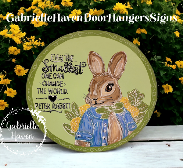 Peter Rabbit Baby Nursery Sign