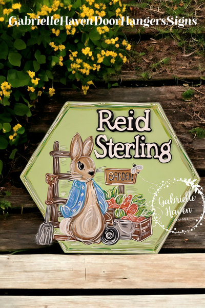 Peter Rabbit with Birth Stats & 3D name