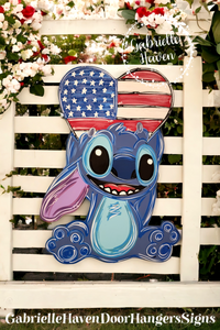 Stitch Patriotic Heart