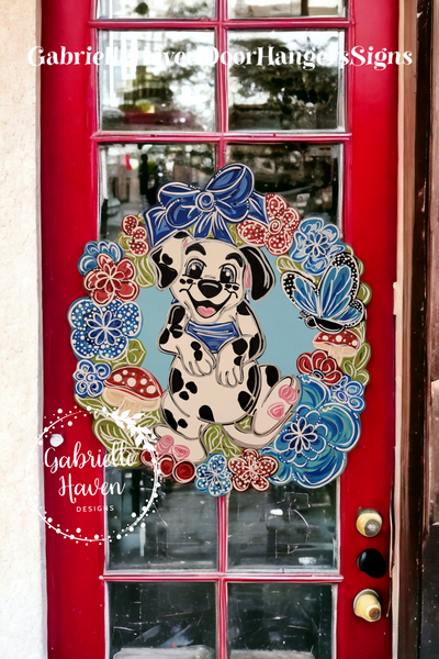 101 Dalmatians Flower Wreath Patriotic