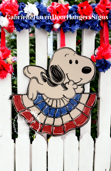 Snoopy Patriotic Banner