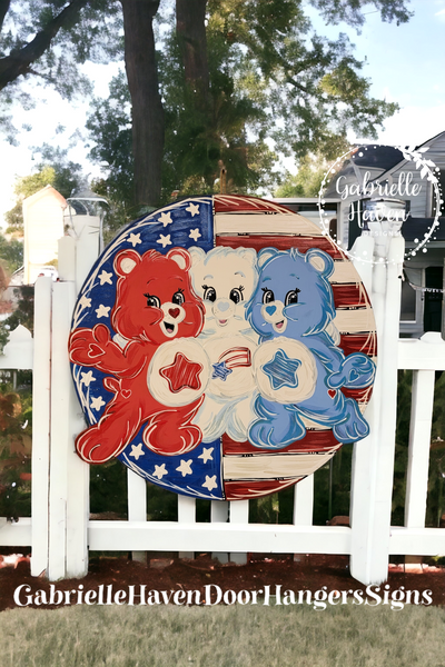 Patriotic Care Bears Trio Round