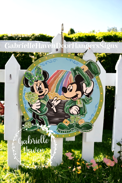 Mickey & Minnie Leprechauns