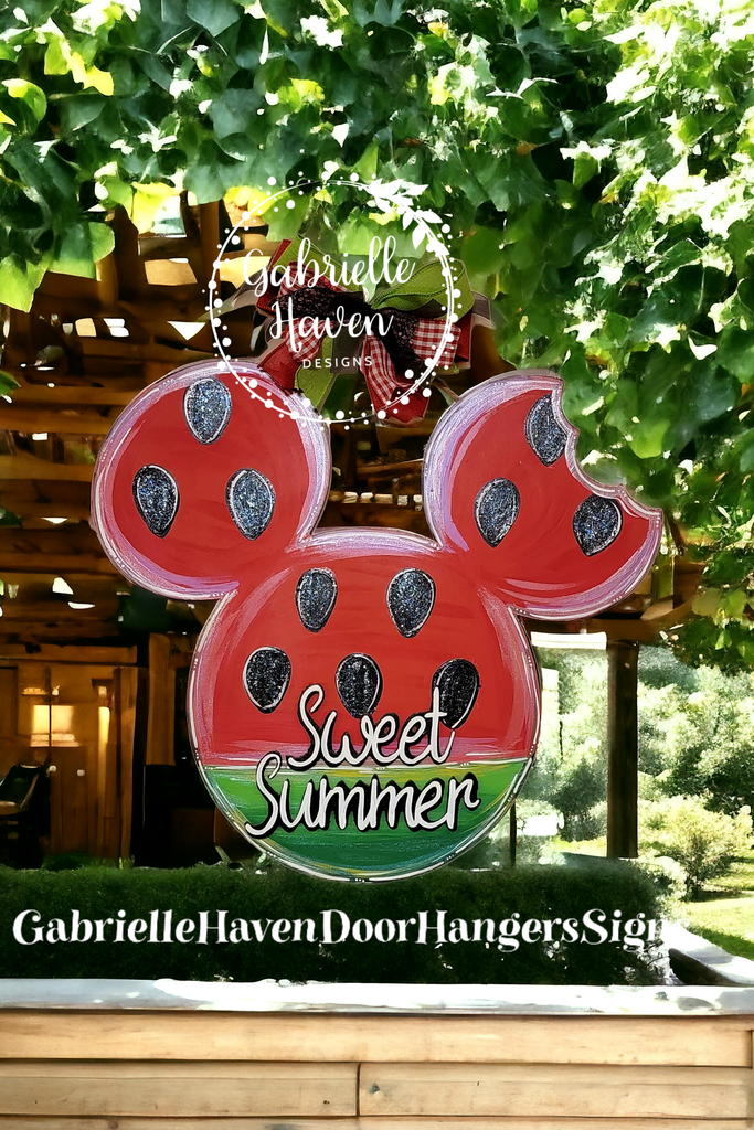 Mickey Fishing, Mickey Door Hanger, Mickey Door Sign, Mickey Porch Sign,  Mickey Painting, Mickey Garden Flag Sign, Mickey Decor, Summer Door sign,  Summer door hanger, summer wreath, summer porch sign, summer welcome