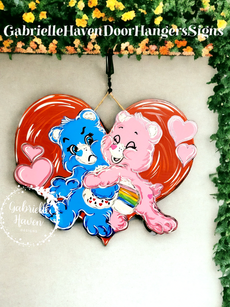 Valentine Care Bears Hugging