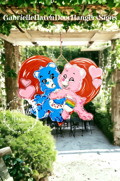 Valentine Care Bears Hugging