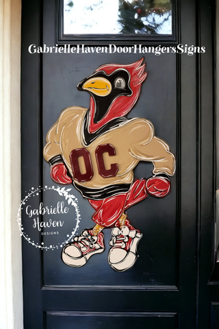 Otterbein Cardinals Mascot w/shoes, 3D 'OC'