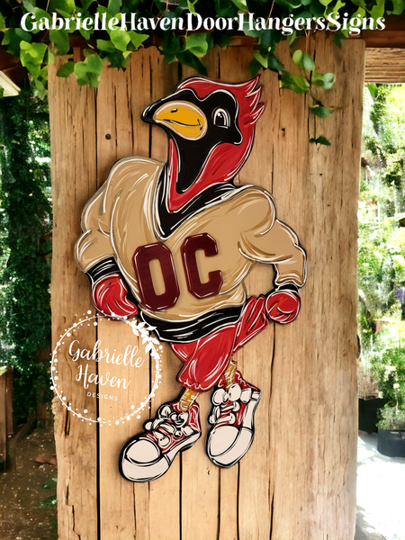 Otterbein Cardinals Mascot w/shoes, 3D 'OC'