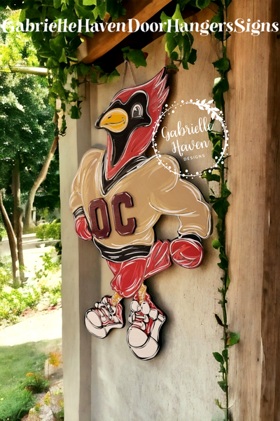 Otterbein Cardinals Mascot w/shoes, 3D 'OC'